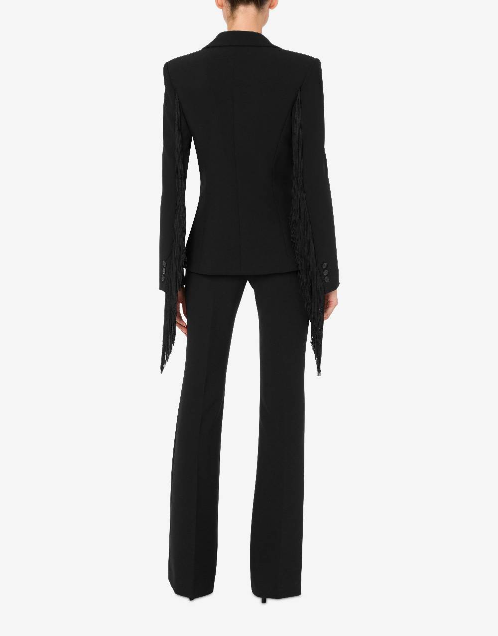 Love Moschino Giacca in crêpe con frange Negozi Online