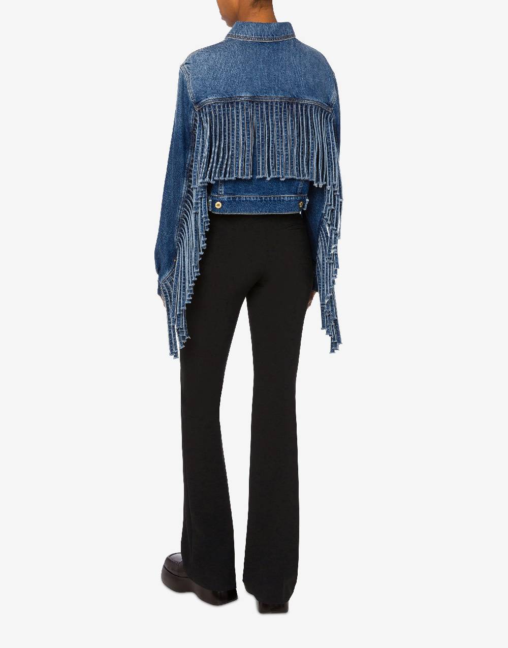 Love Moschino Giacca cropped con frange Saldi