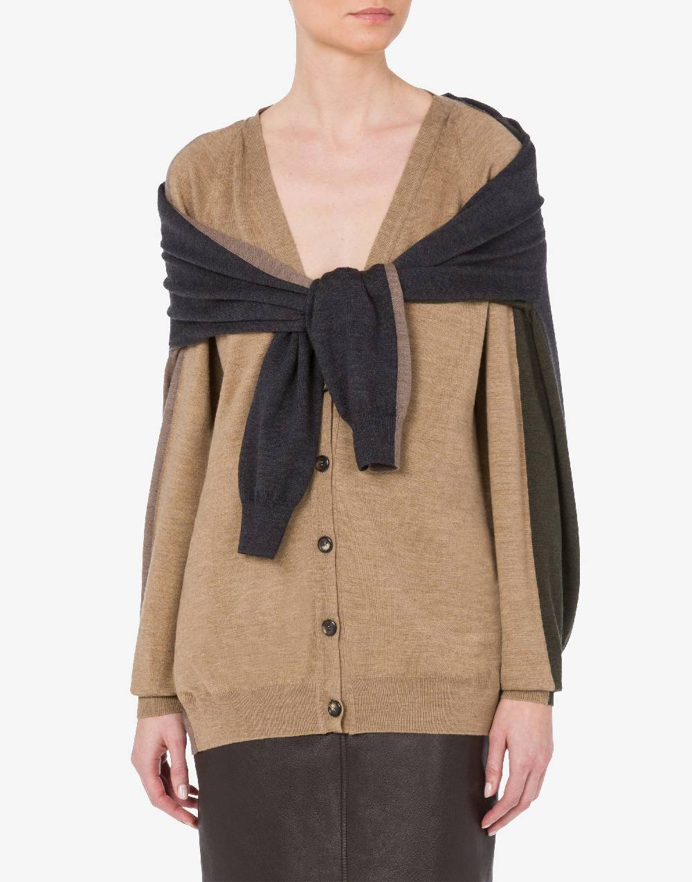 Love Moschino Cardigan in lana Layer Up Nuova