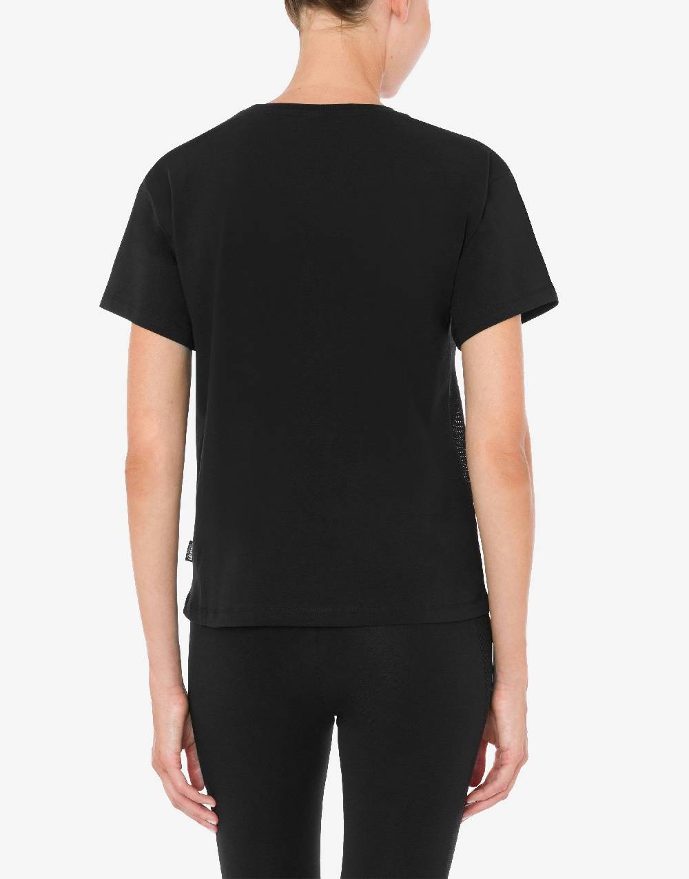 Love Moschino T-shirt in jersey stretch Mesh Logo 2025