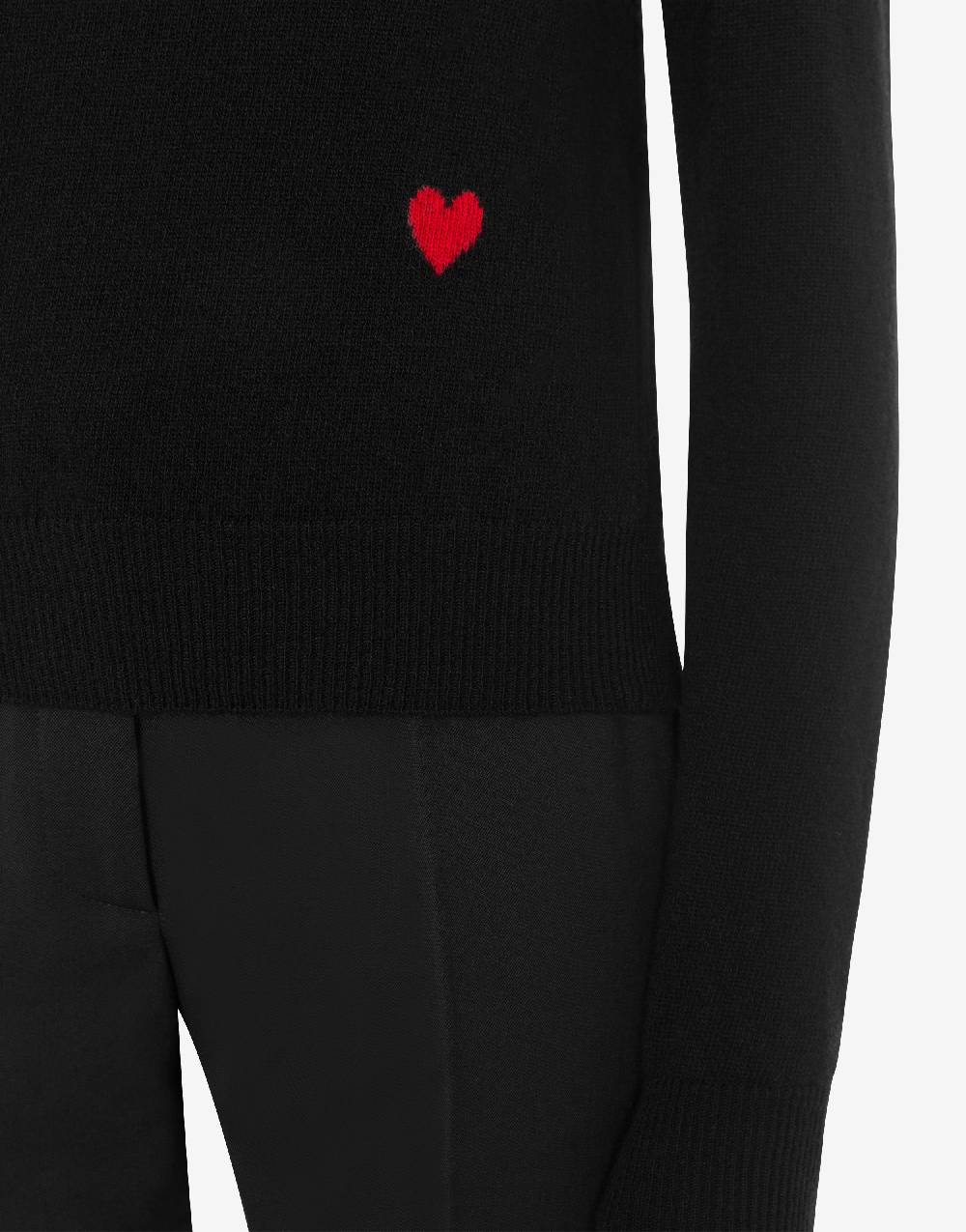 Love Moschino Pullover in lana e cashmere Red Heart In Linea