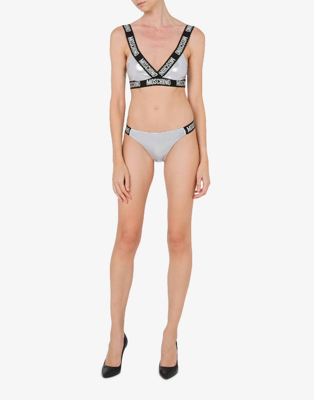 Love Moschino Top bikini Shiny & Silver Qualità Garantita