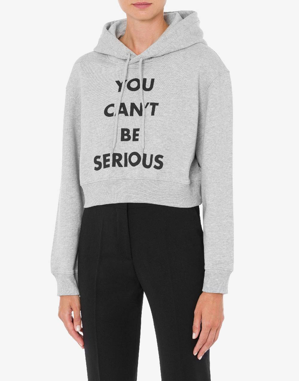 Love Moschino Felpa con cappuccio You Can't Be Serious Affare Del Giorno