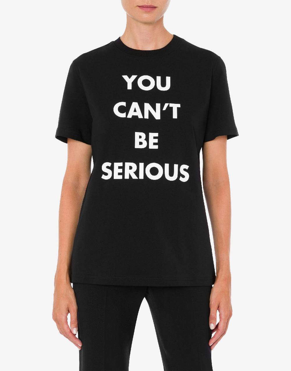 Love Moschino T-shirt in jersey organico You Can't Be Serious Convenienza