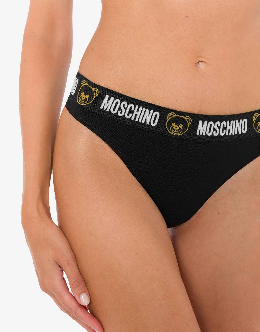Love Moschino Perizoma in jersey stretch Teddy Elastic Band In Vendita