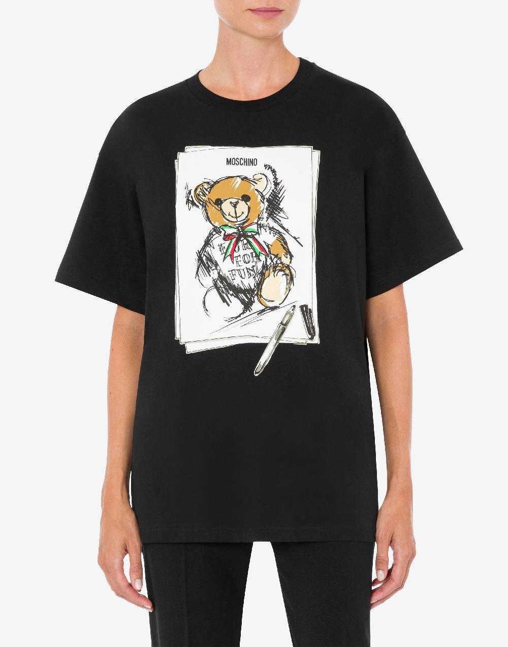 Love Moschino T-shirt oversize Moschino Teddy Bear Saldi