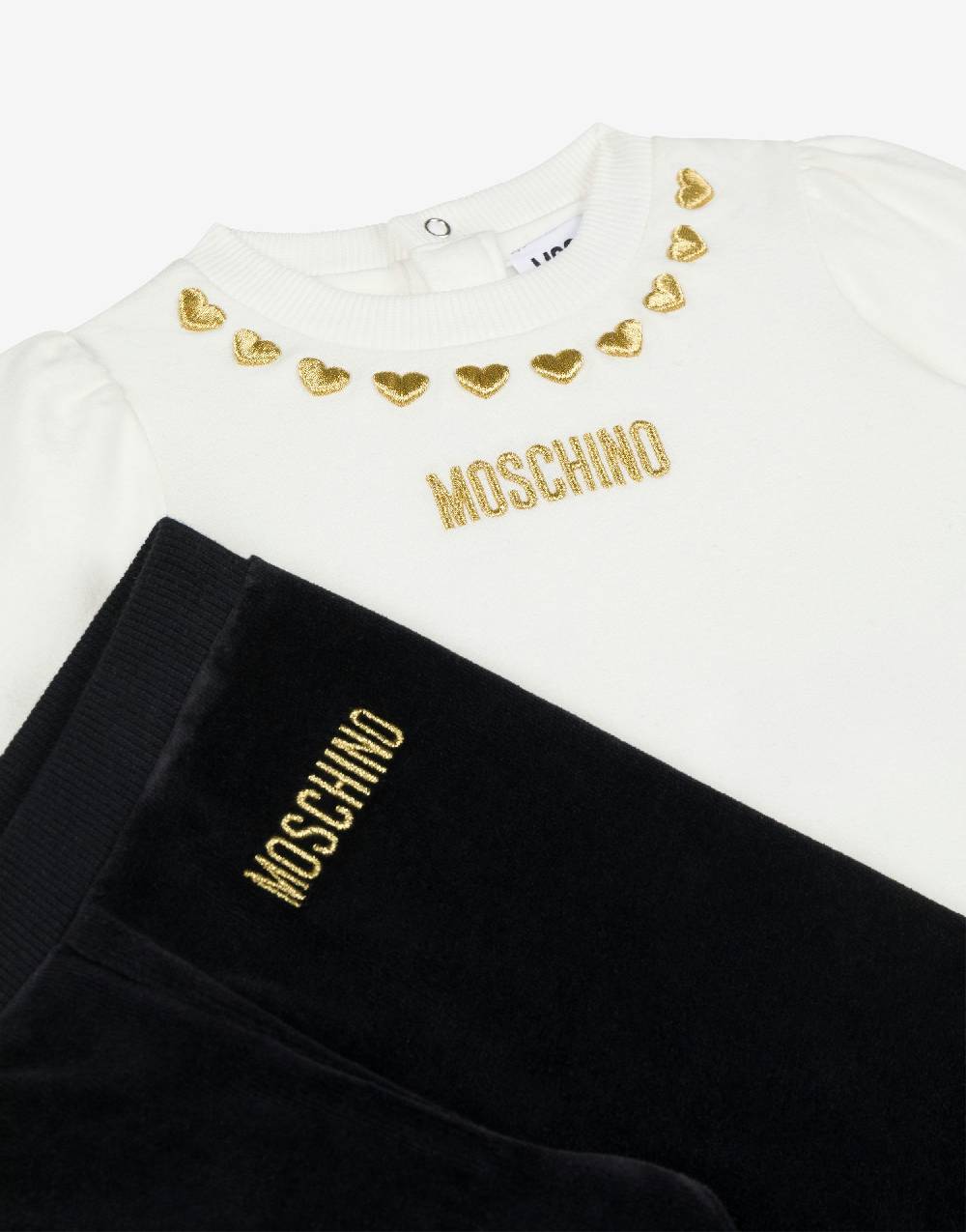 Love Moschino Completo tuta in felpa Gold Hearts Vendita