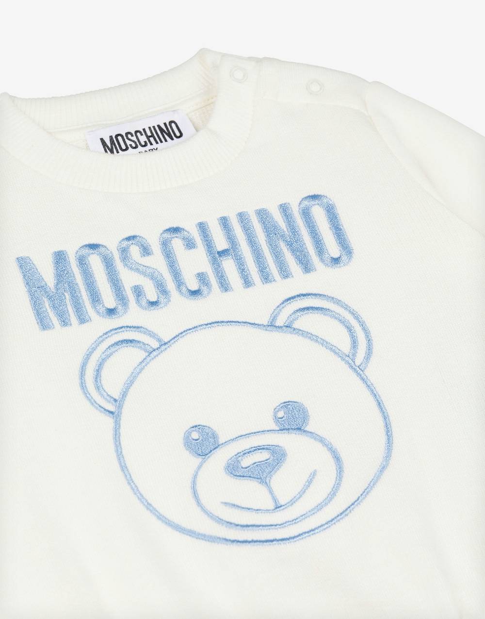 Love Moschino Felpa in cotone Teddy Embroidery Negozi Online