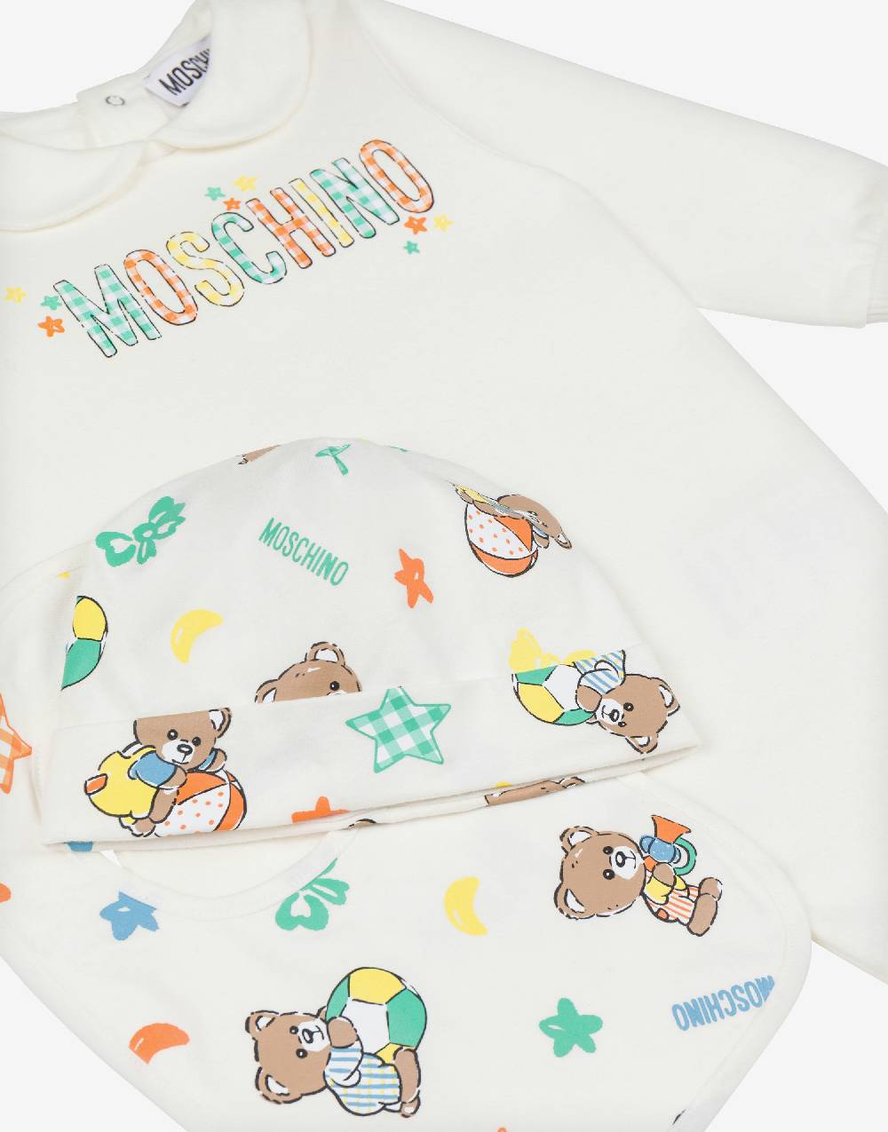 Love Moschino Set tutina, cappello e bavaglino Baby Teddy Bear Saldi