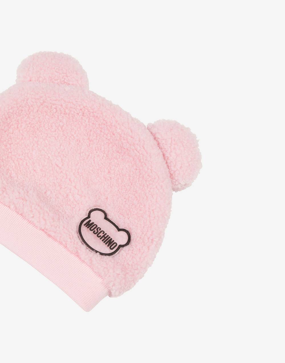 Love Moschino Cappello in tessuto soft Teddy Patch Sostegno trimestrale