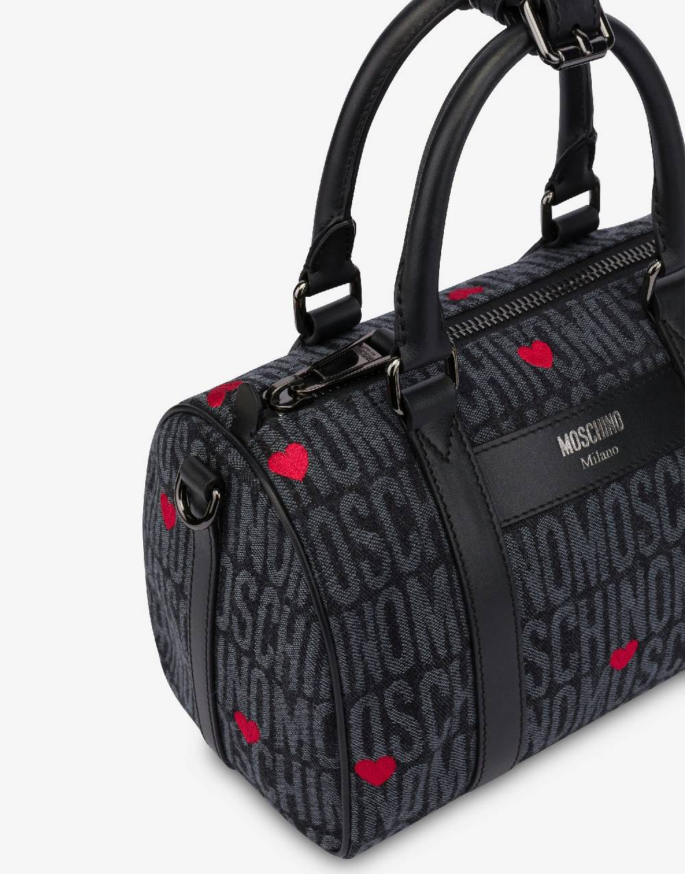 Love Moschino Borsa a bauletto con cuori Allover Logo Acquista Ora