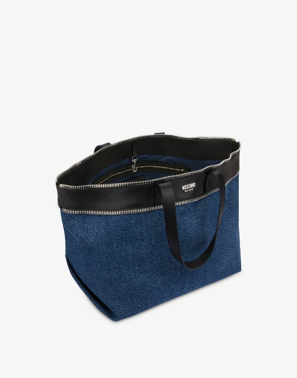 Love Moschino Shopper in denim Moschino Rider Offerta