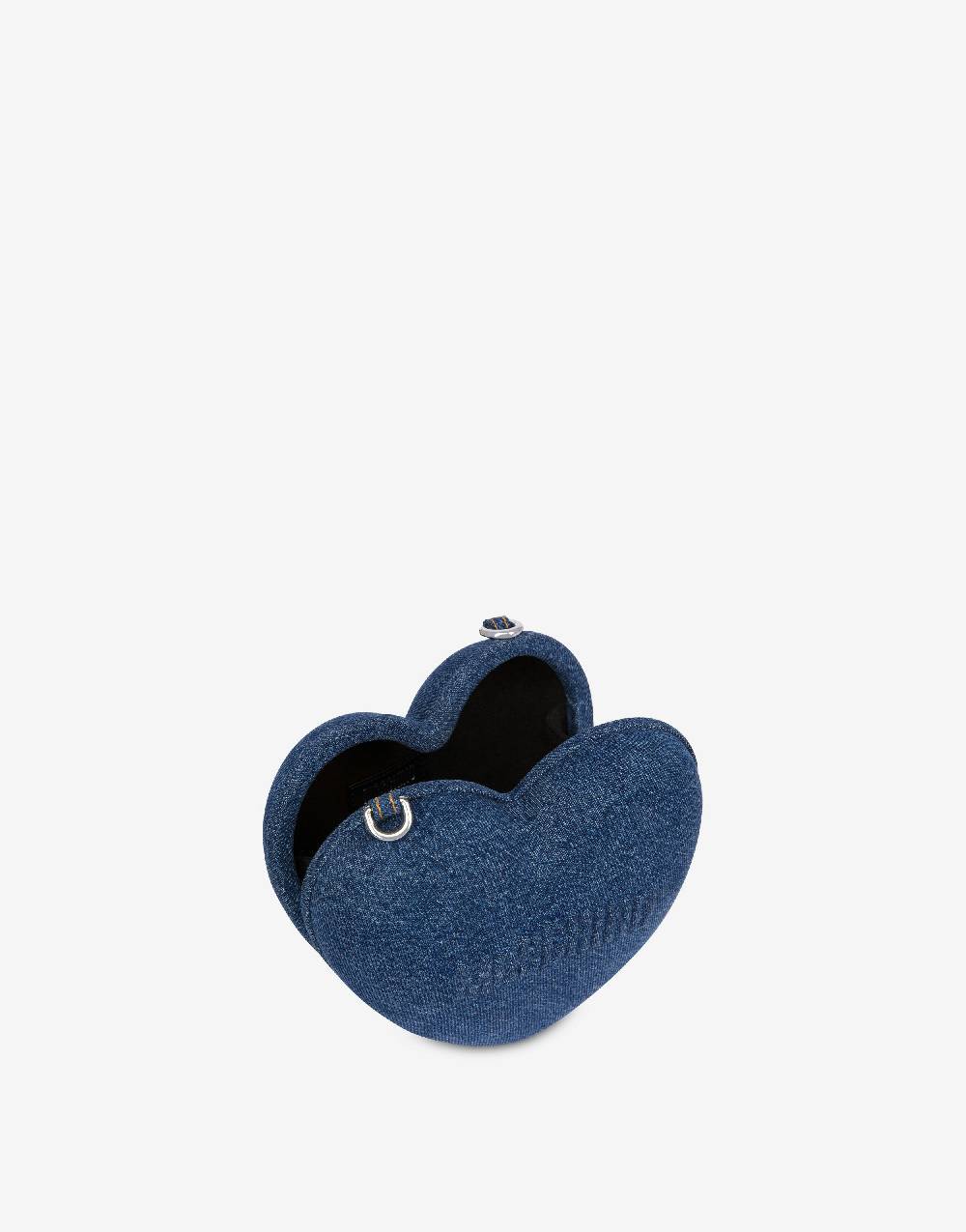 Love Moschino Moschino Heartbeat bag in denim con logo Offerte