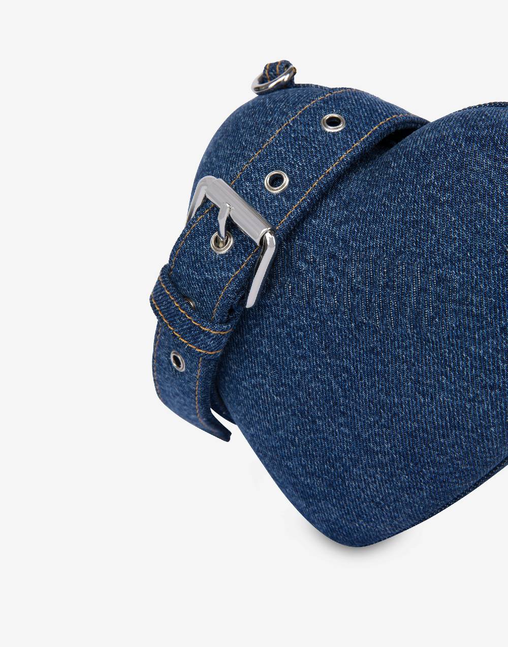 Love Moschino Moschino Heartbeat bag in denim con logo Offerte