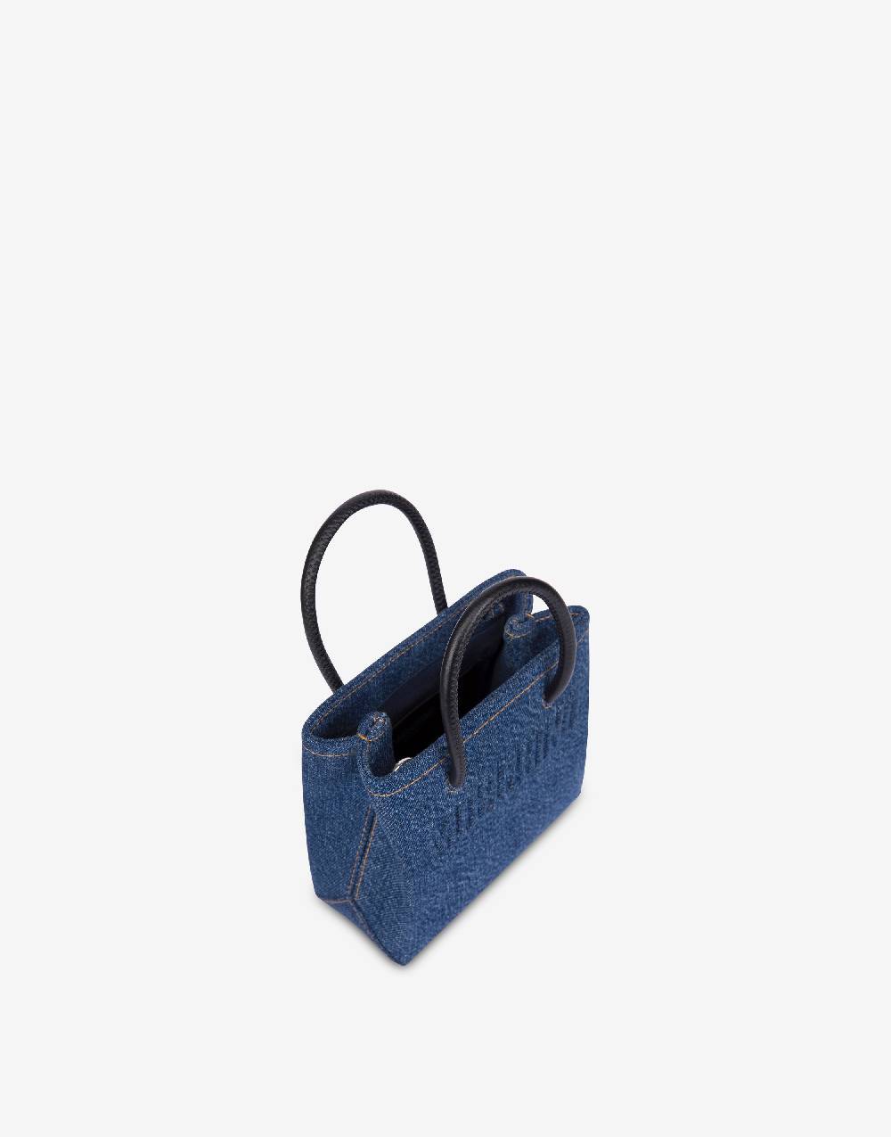 Love Moschino Mini borsa in denim con logo Vendite Flash