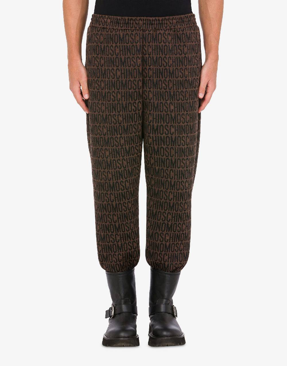 Love Moschino Jogging in felpa jacquard Allover Logo Soddisfazione Garantita