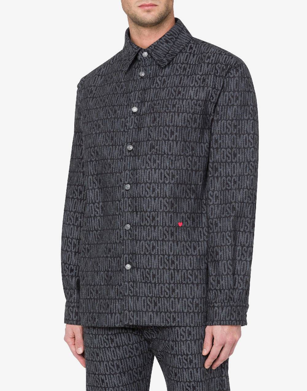 Love Moschino Camicia in denim Allover Logo Qualità Garantita