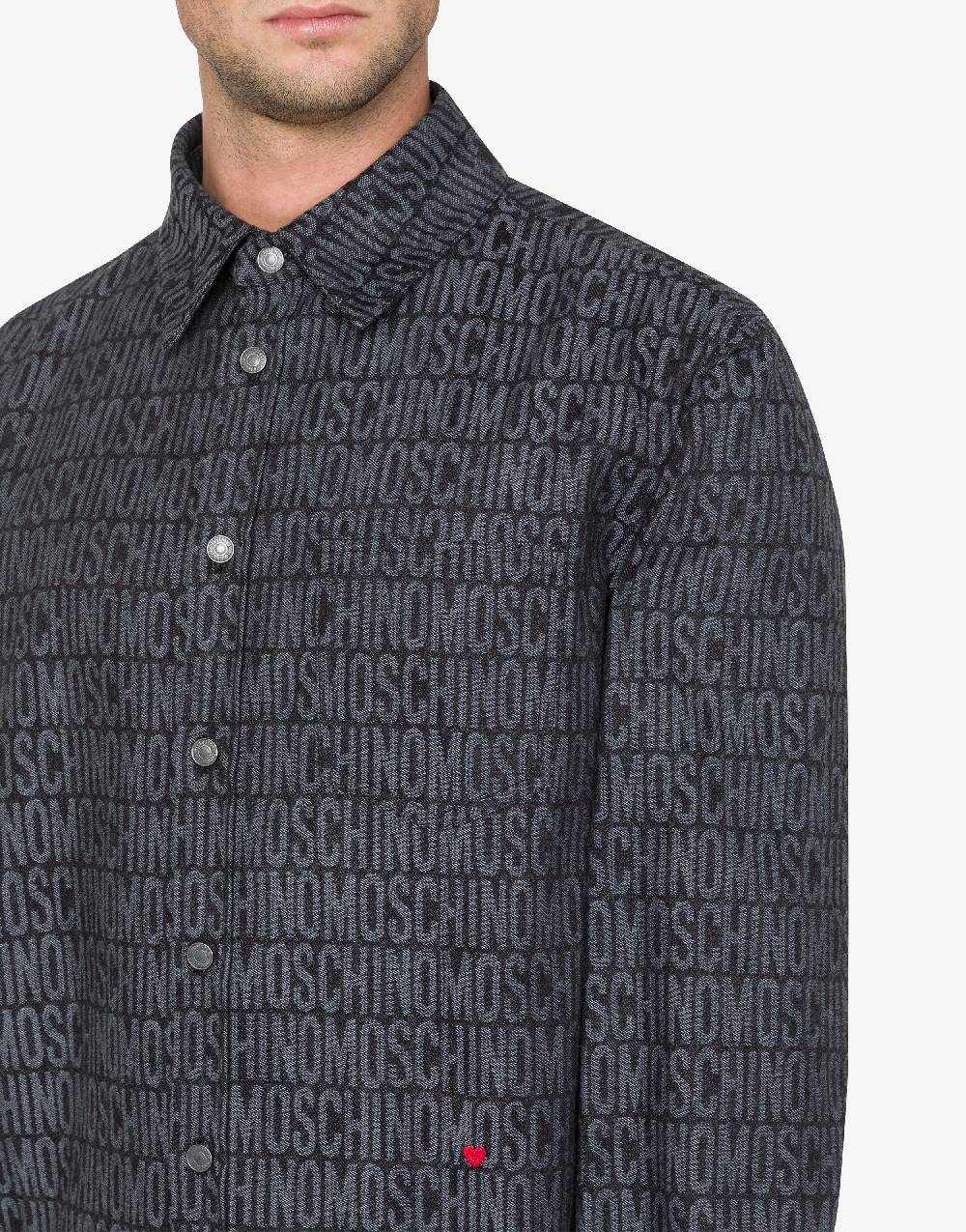 Love Moschino Camicia in denim Allover Logo Qualità Garantita