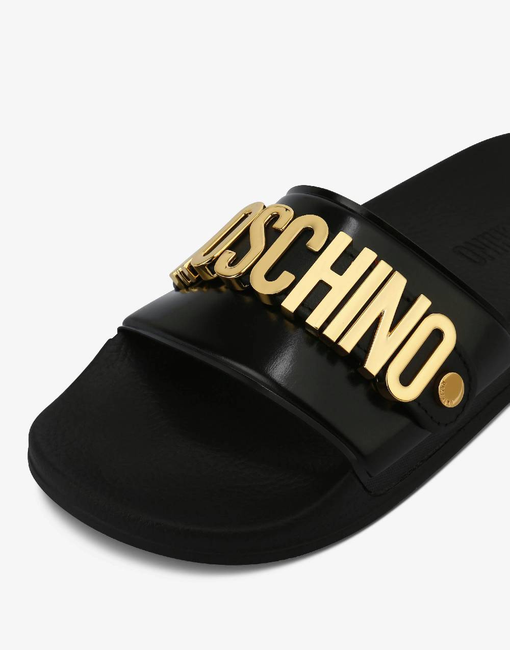 Love Moschino Slide sandal in PVC con logo Lettering Fino Al -60%