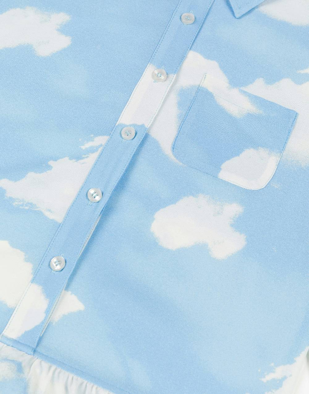 Love Moschino Abito in crêpe Allover Clouds Outlet