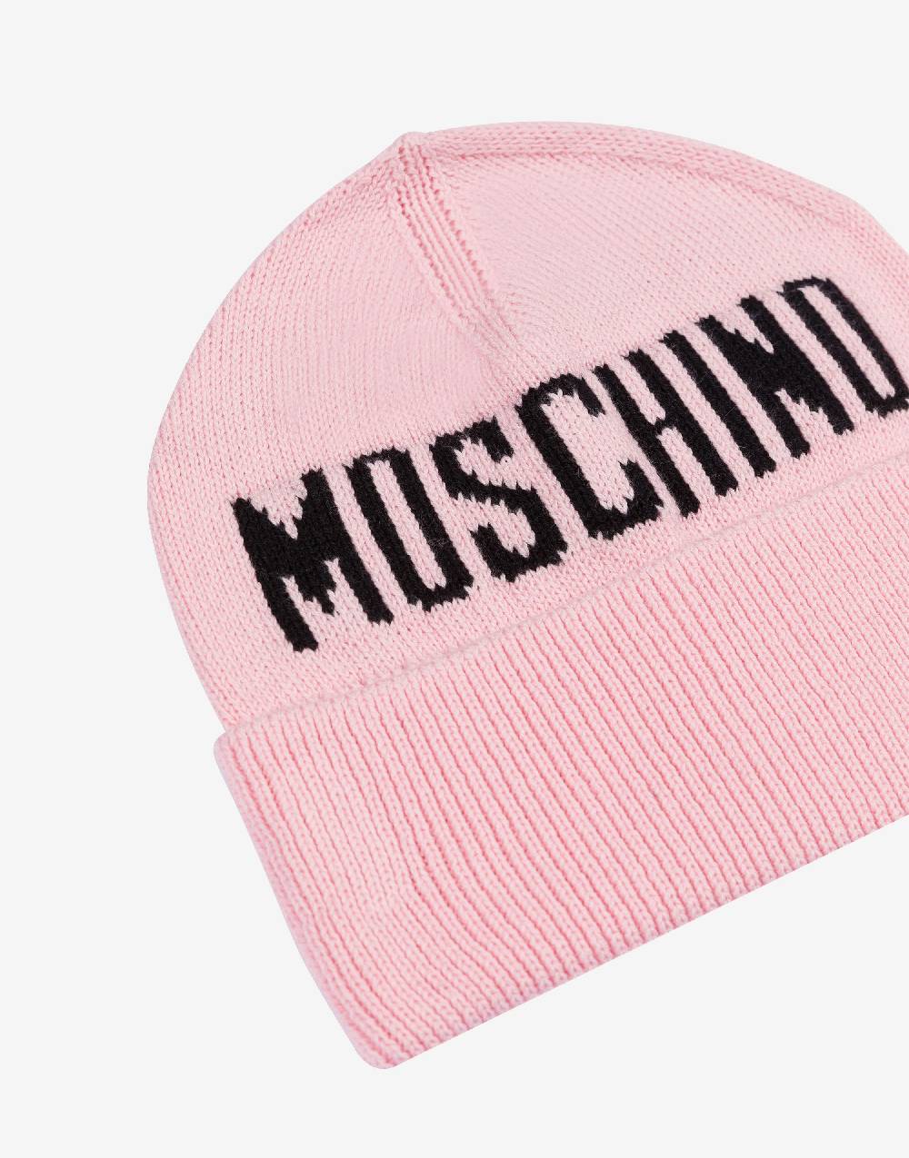 Love Moschino Cappello in maglia con logo Vendita Economica