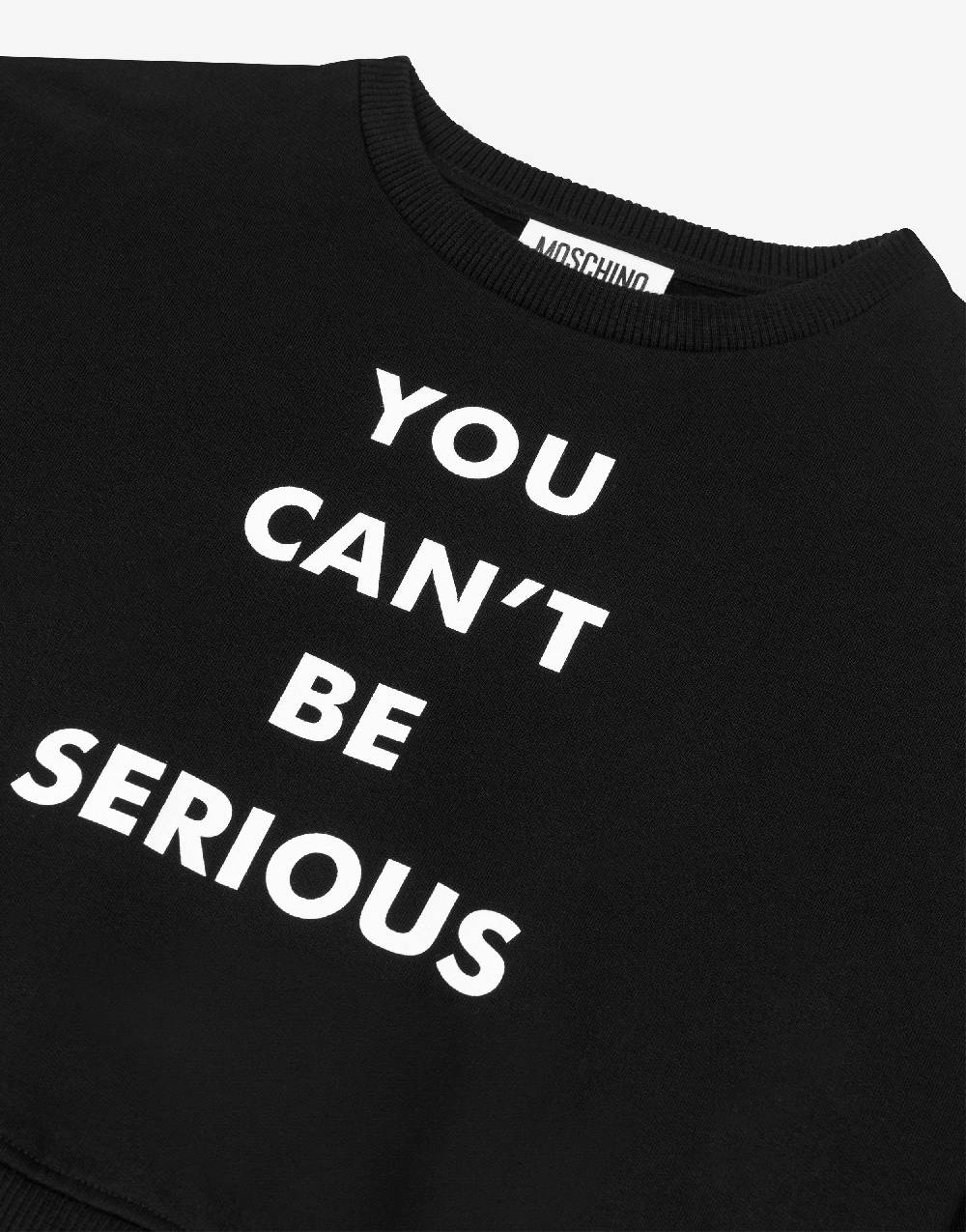 Love Moschino Felpa in cotone You Can't Be Serious In Saldo