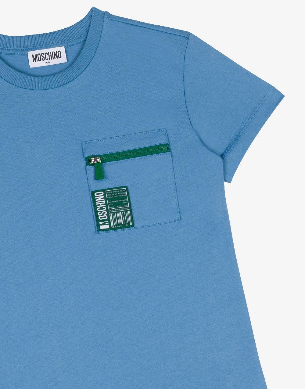 Love Moschino T-shirt in jersey Barcode Patch Italy