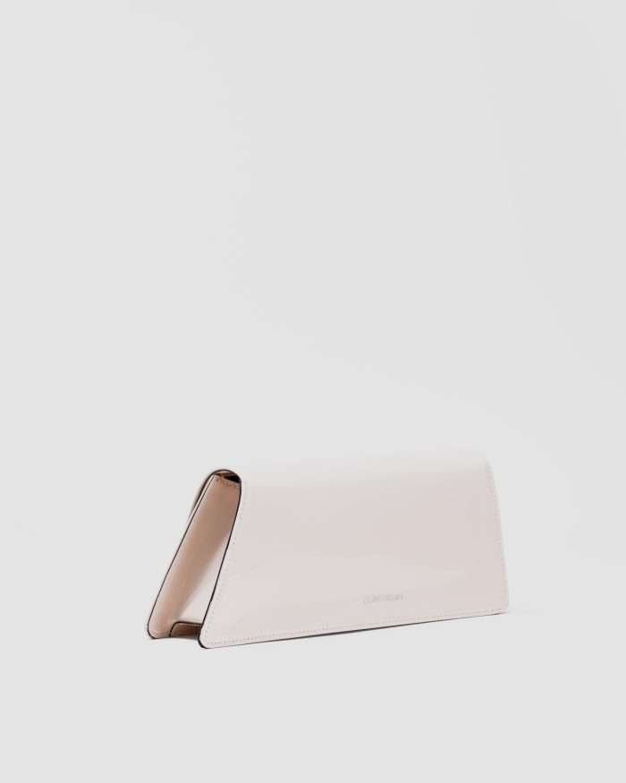 ﻿LUCIANO PADOVAN Borsa Kim pochette in pelle verniciata nude Borse pochette eleganti - Luciano Padovan Shop Online Comprare a buon mercato