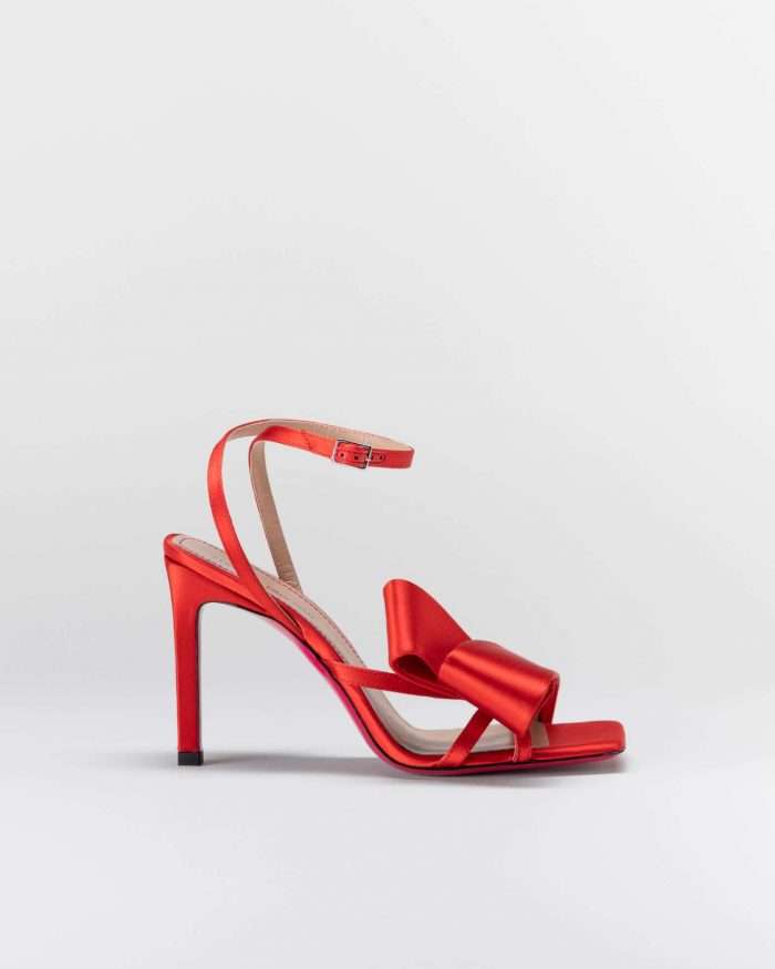 LUCIANO PADOVAN FLAKE LINE SANDALO NORA RASO ROSSO Fornitura limitata
