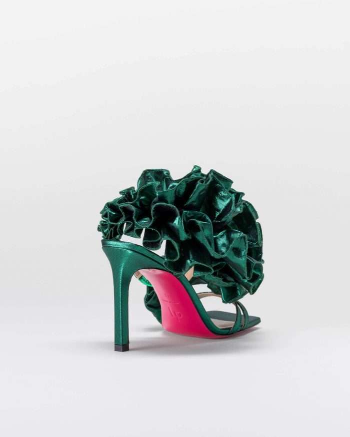 LUCIANO PADOVAN SANDALO EMILY TESSUTO LUREX VERDE Offerta natalizia