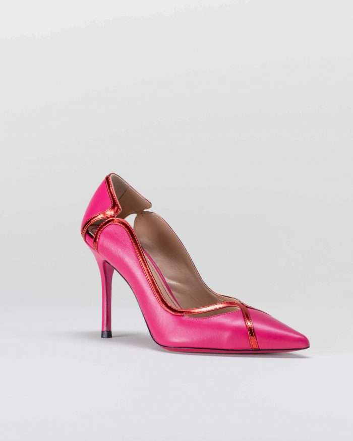 LUCIANO PADOVAN WAVES LINE DÈCOLLETÈ FILADELFIA PELLE FUCSIA ROSSO Offerta migliore