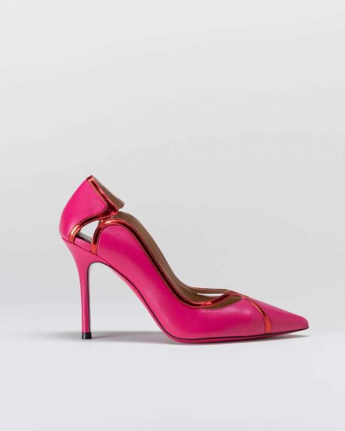 LUCIANO PADOVAN WAVES LINE DÈCOLLETÈ FILADELFIA PELLE FUCSIA ROSSO Offerta migliore