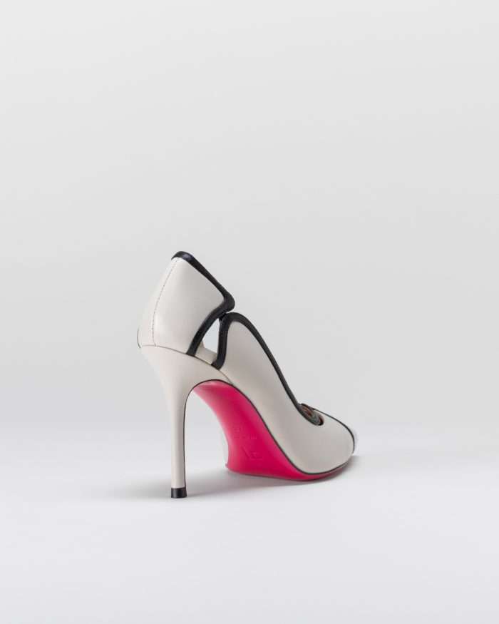 LUCIANO PADOVAN DÉCOLLETÉ FILADELFIA PELLE BIANCO/NERO Online Outlet