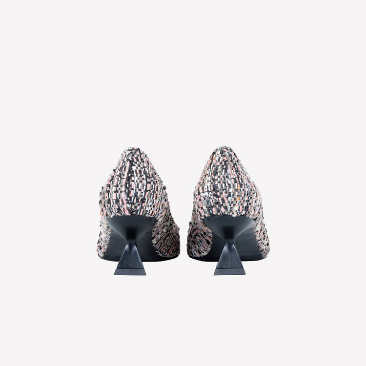 Roberto Festa DECOLLETE’ IN TESSUTO MULTICOLORE CON FIBBIA QUADRA STRASS EVILLY Sconto