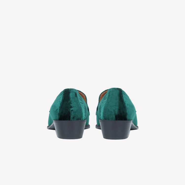 Roberto Festa MOCASSINO IN VELLUTO GREEN CON ACCESSORIO MORSETTO ORO AXEL Outlet