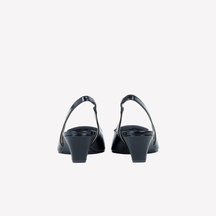 Roberto Festa SLINGBACK IN VITELLO SPAZZOLATO NERO CON FIBBIA GOMMATA DORIEN Vendita Calda