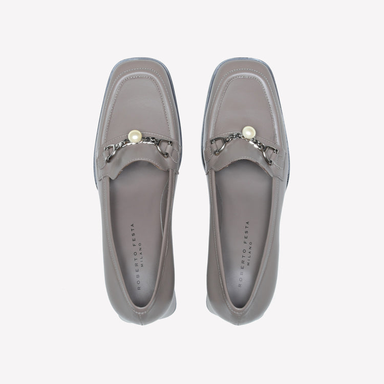 Roberto Festa MOCASSINO IN NAPPA ACACIA CON ACCESSORIO PERLA GERT Outlet