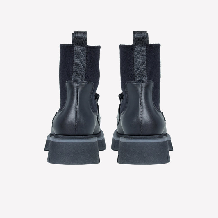 Roberto Festa ANKLE BOOT IN VITELLO CON ELASTICO IN LANA E FRANGIA IN PELLE PAULA Negozio