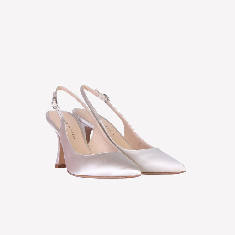 Roberto Festa SLINGBACK IN RASO PERLA LAVINIA Prezzo Ridotto
