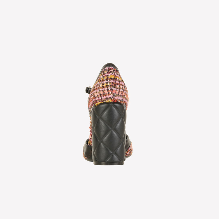 Roberto Festa DÉCOLLETÉ T-STRAP IN BOUCLÉ MULTICOLOR OLIMPYA In Vendita