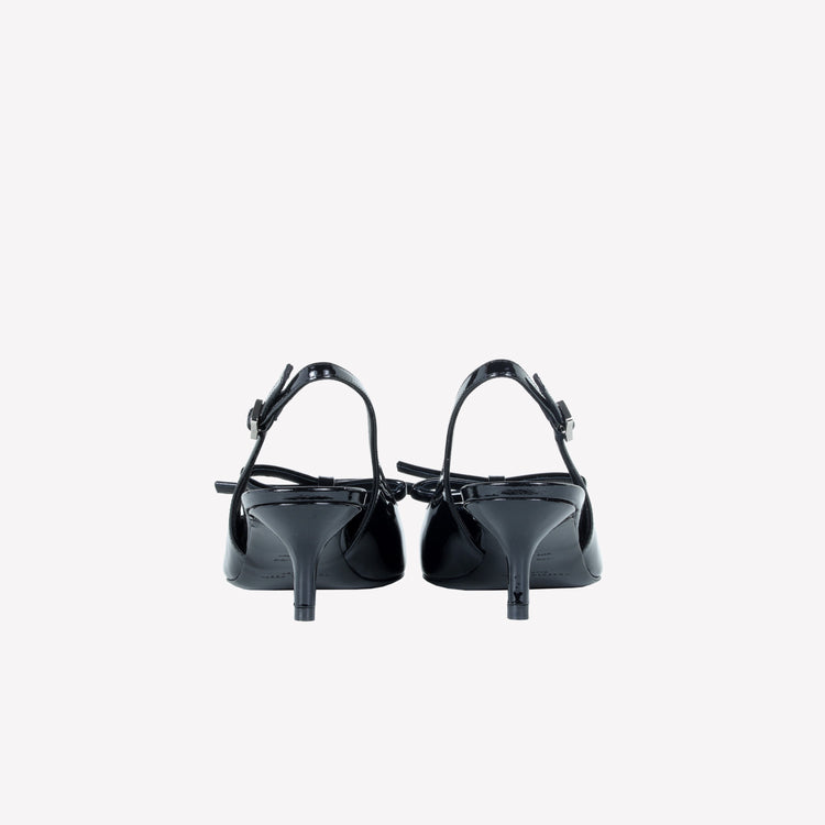Roberto Festa SLINGBACK IN VERNICE NERA CON FIOCCHETTO SENYA Hotsell