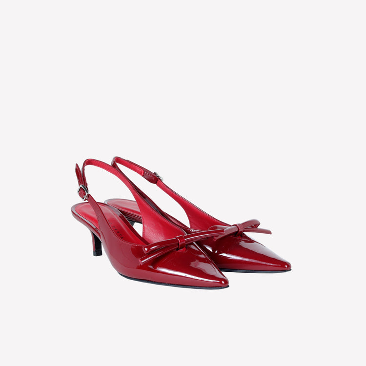 Roberto Festa SLINGBACK IN VERNICE ROSSA CON FIOCCHETTO SENYA Latest fashion