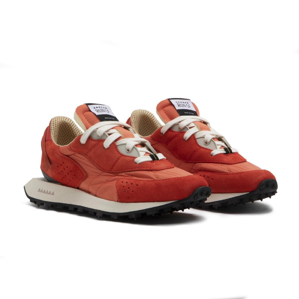 ﻿RUN OF Argo scarpe da ginnastica in pelle scamosciata e nylon rosso mattone Hotsell