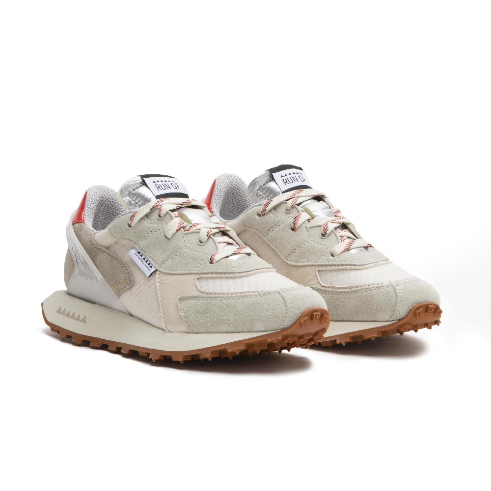 RUN OF Calla sneakers in pelle scamosciata e rete di nylon con talloncino in pelle % Saldi Di Fabbrica