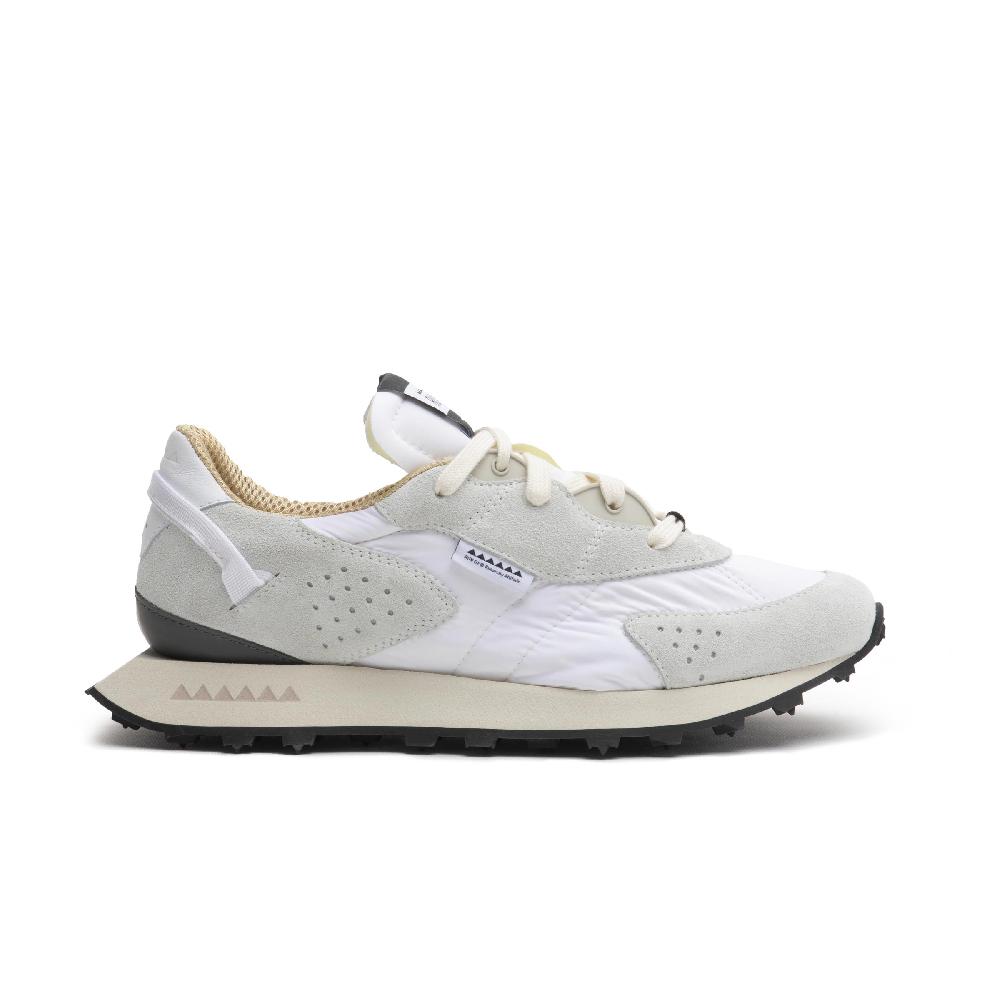 RUN OF Neon sneakers in pelle scamosciata e nylon bianco I Più Venduti