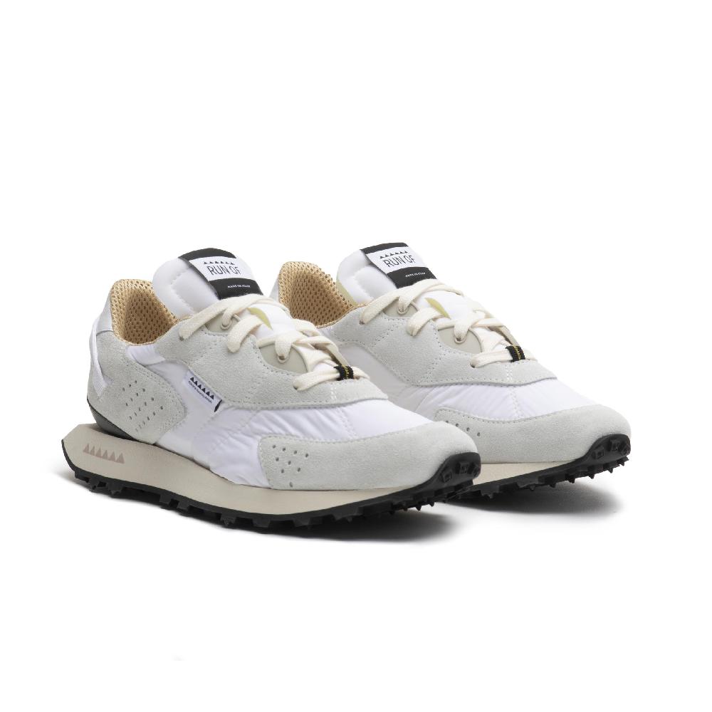 RUN OF Neon sneakers in pelle scamosciata e nylon bianco I Più Venduti