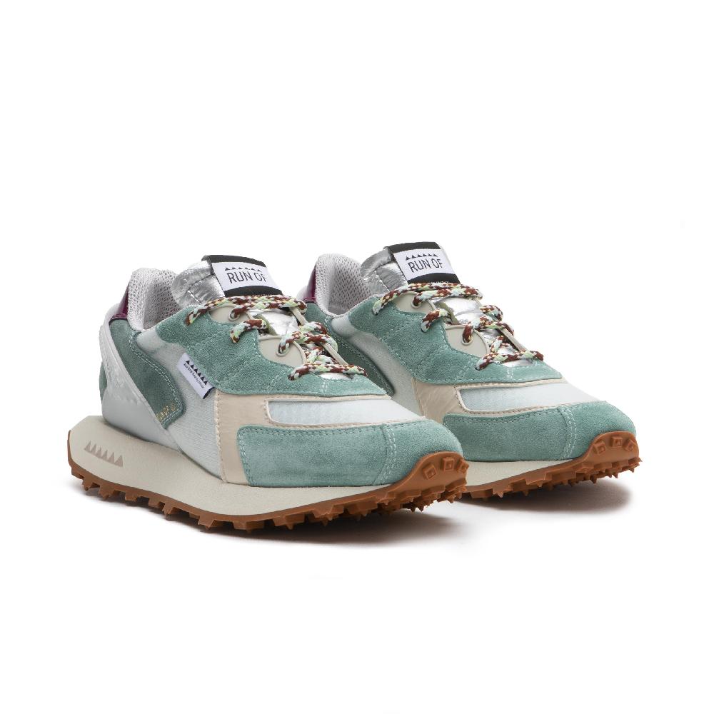 RUN OF Kalmia sneakers in pelle scamosciata e rete di nylon con talloncino in pelle |% RUN OF% Moda
