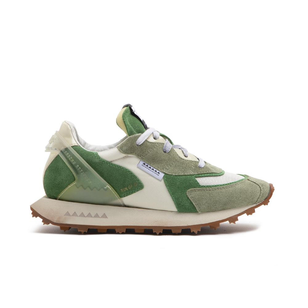 RUN OF Mango sneakers in pelle e nylon con talloncino in pelle 2025