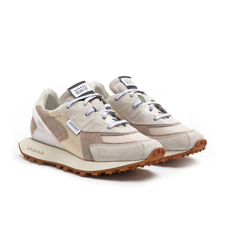 RUN OF Finch sneakers in pelle scamosciata e mesh marrone Italy