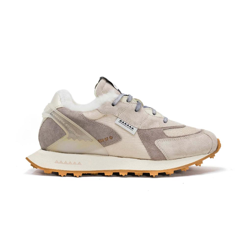 RUN OF Finch SH sneakers in pelle scamosciata shearling e nylon web ufficiale Vendita calda